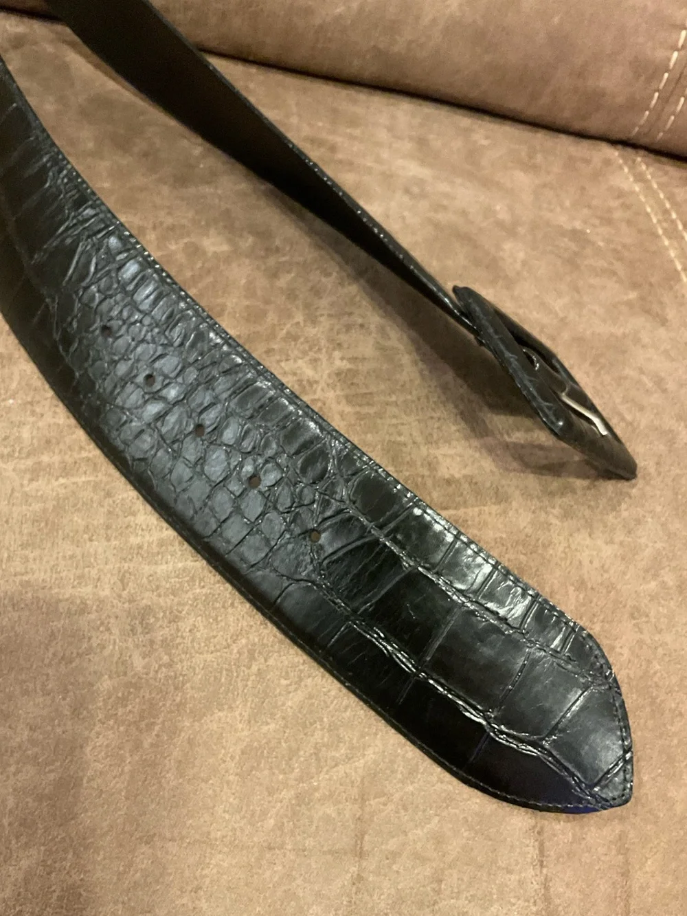 Carlisle black crocodile
